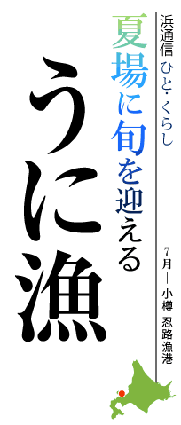 夏場に旬を迎えるうに漁