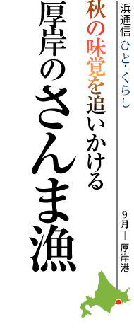 秋の味覚を追いかける 厚岸のさんま漁