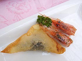 甘エビのカンタン・ワンタン揚げ