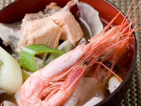 秋鮭の浜鍋風味噌汁