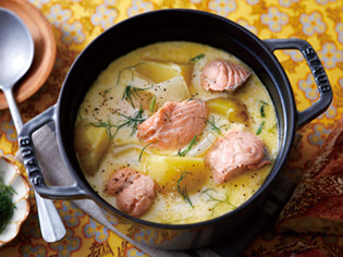 北欧風秋鮭スープ