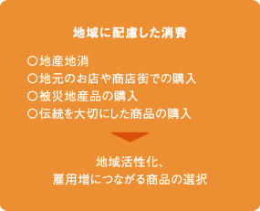 地域に配慮した消費