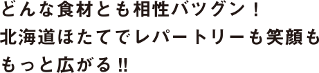 どんな食材でも相性バツグン！