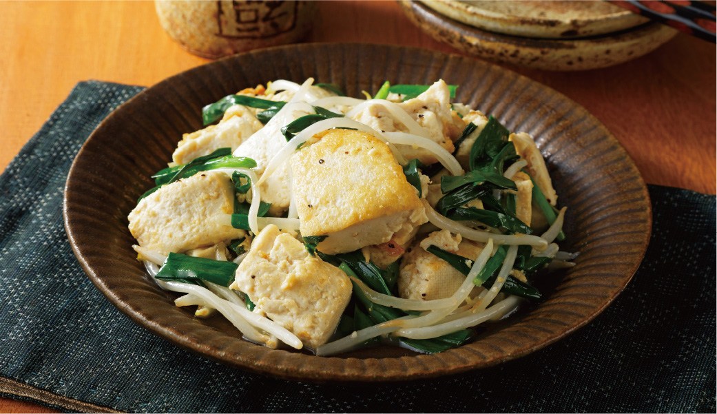 ほたてが香る豆腐チャンプルー