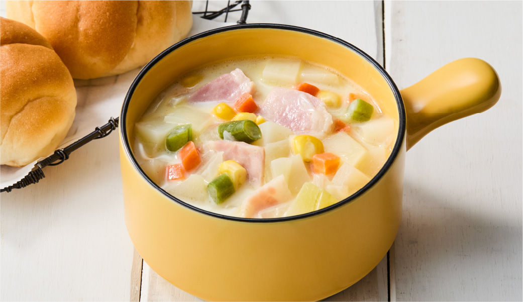 昆布風味の豆乳チャウダー